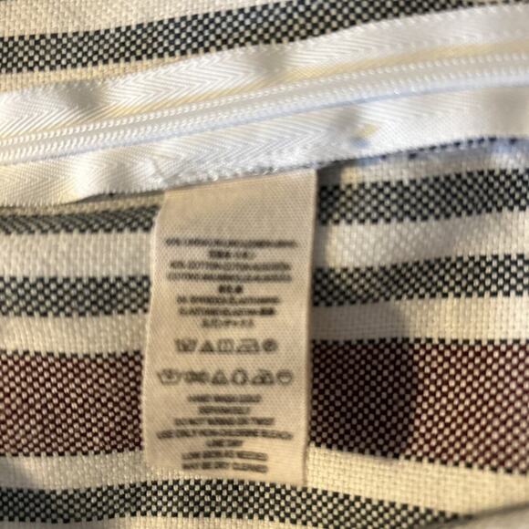 FREE PEOPLE Striped Cropped Pants Mod Linen Blend Boho 4 - Picture 10 of 10